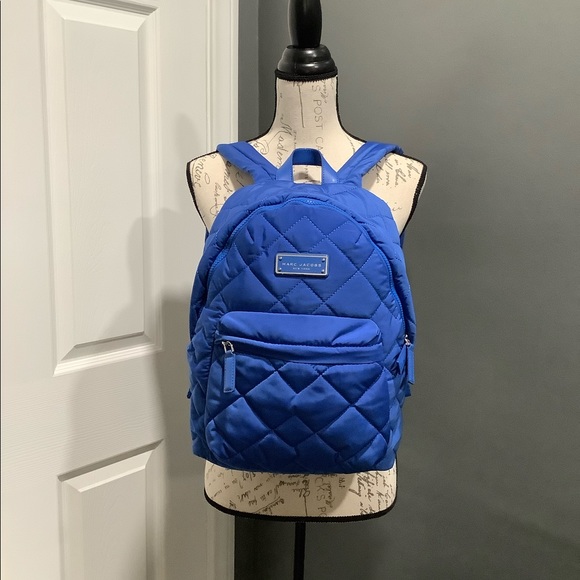 Marc Jacobs Handbags - MARC JACOBS QUILTED MARINE BLUE NYLON BACKPACK